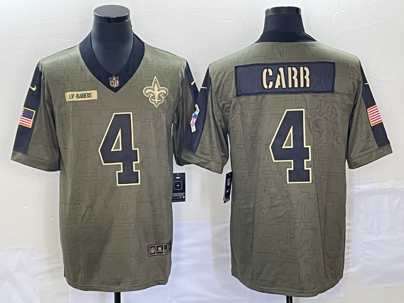 New Orleans Saints Olive Salute To Service NFL Jersey