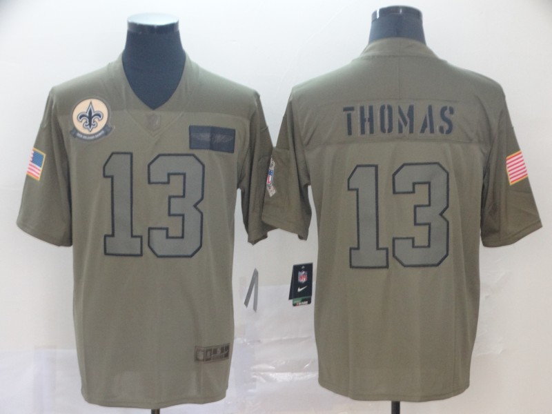 New Orleans Saints Olive Salute To Service NFL Jersey 02