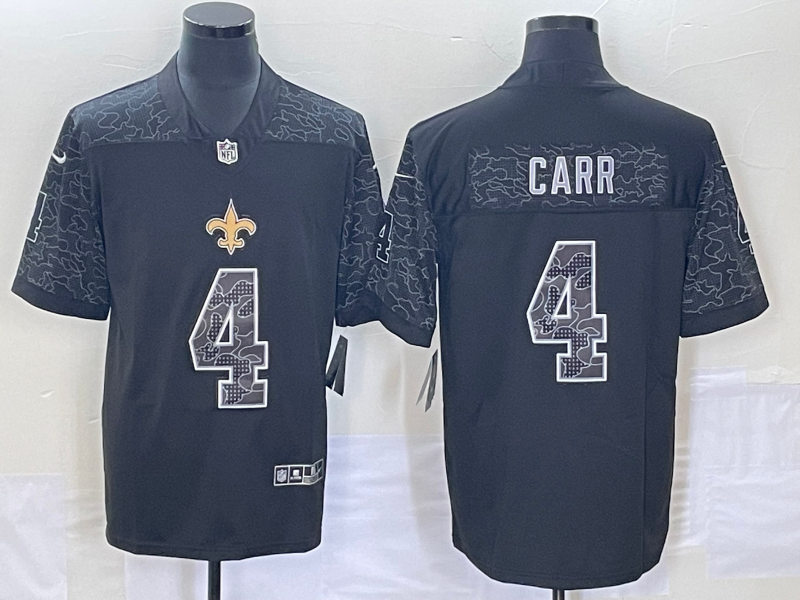 New Orleans Saints Black RFLCTV NFL Jersey