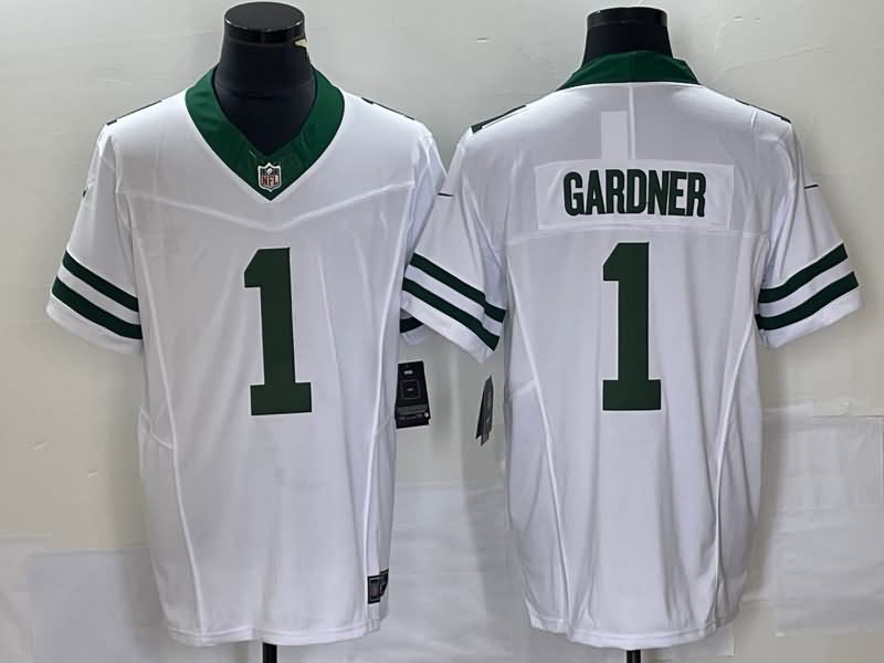 New York Jets White Retro NFL Jersey 02