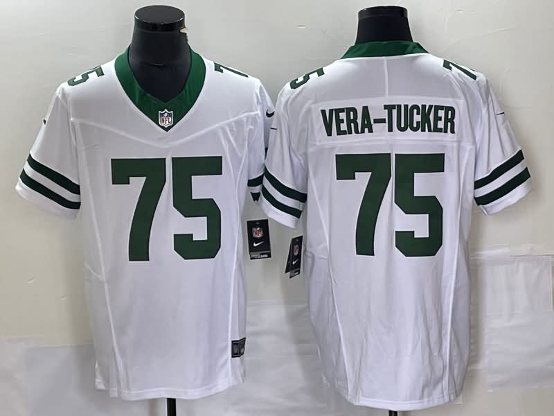 New York Jets White Retro NFL Jersey 02