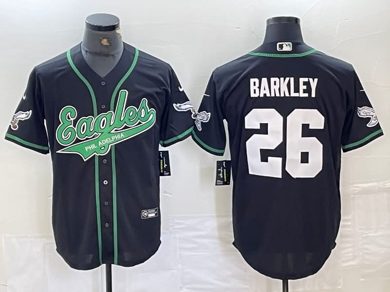 Philadelphia Eagles Black MLB&NFL Jersey 04