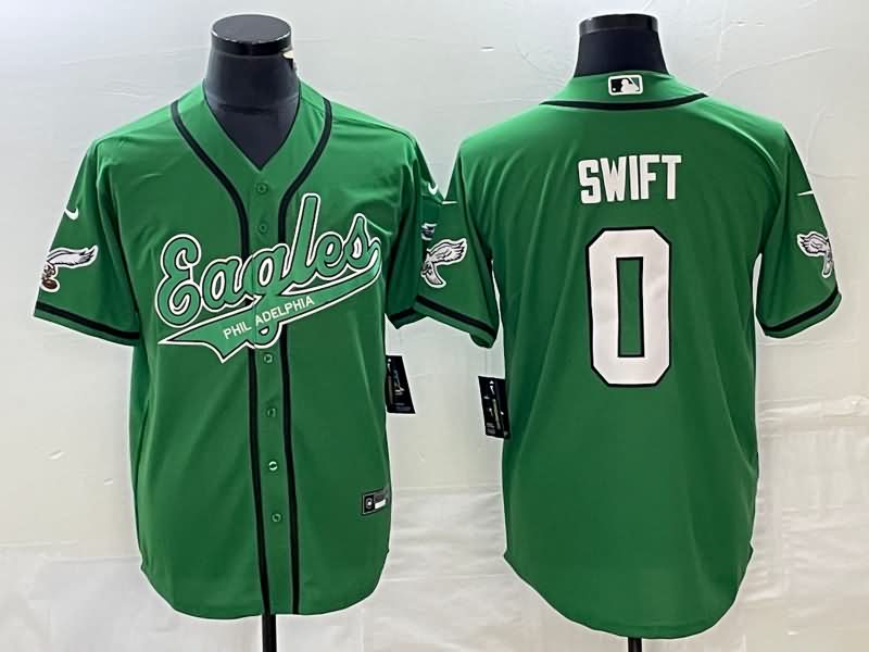 Philadelphia Eagles Green MLB&NFL Jersey 03