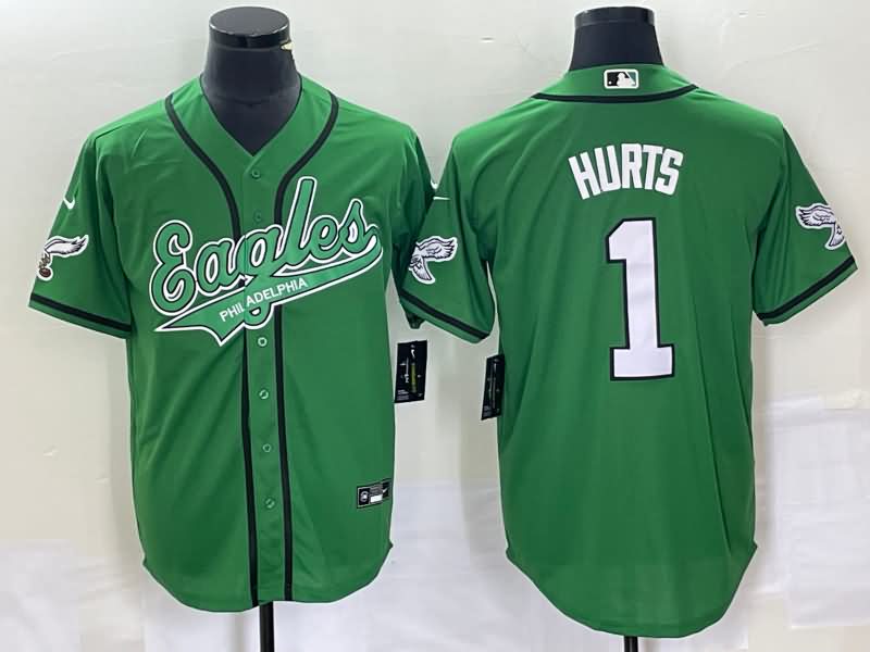 Philadelphia Eagles Green MLB&NFL Jersey 03