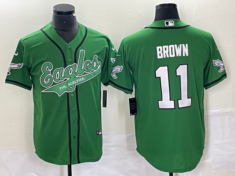 Philadelphia Eagles Green MLB&NFL Jersey 03