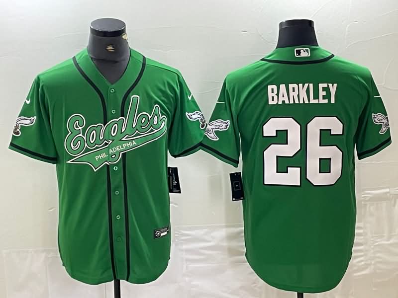 Philadelphia Eagles Green MLB&NFL Jersey 03