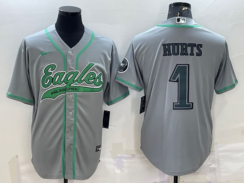 Philadelphia Eagles Grey MLB&NFL Jersey