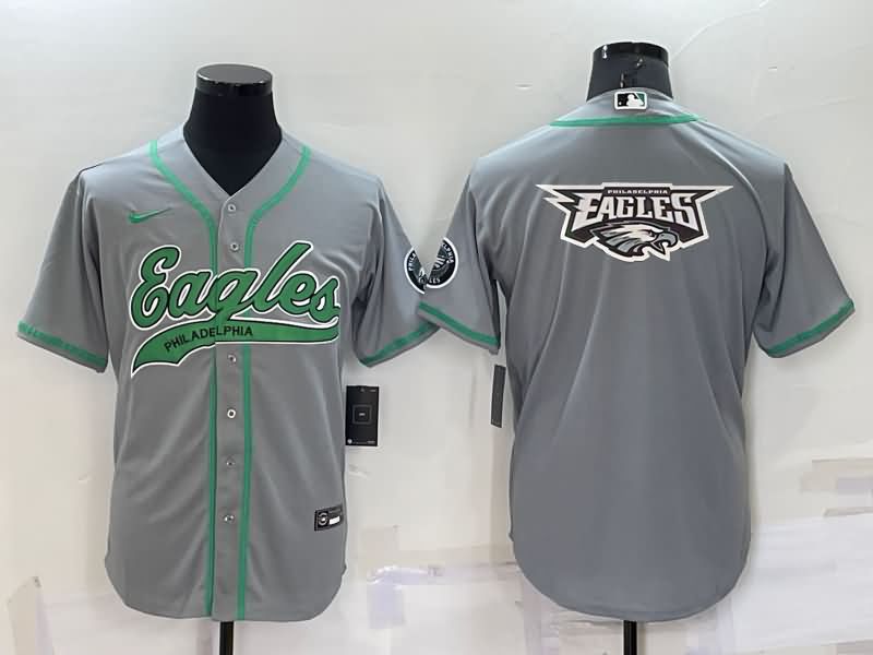 Philadelphia Eagles Grey MLB&NFL Jersey