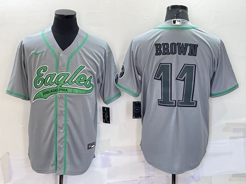 Philadelphia Eagles Grey MLB&NFL Jersey