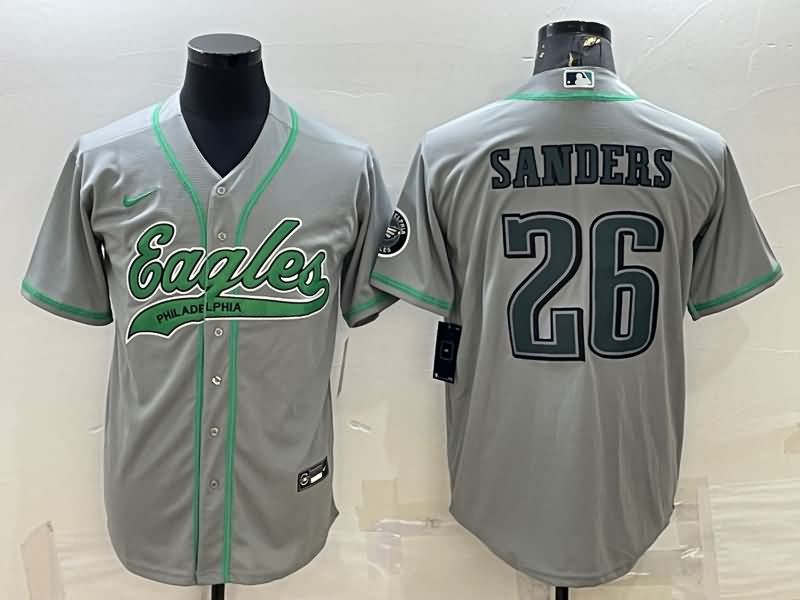 Philadelphia Eagles Grey MLB&NFL Jersey