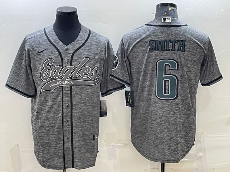 Philadelphia Eagles Grey MLB&NFL Jersey 02