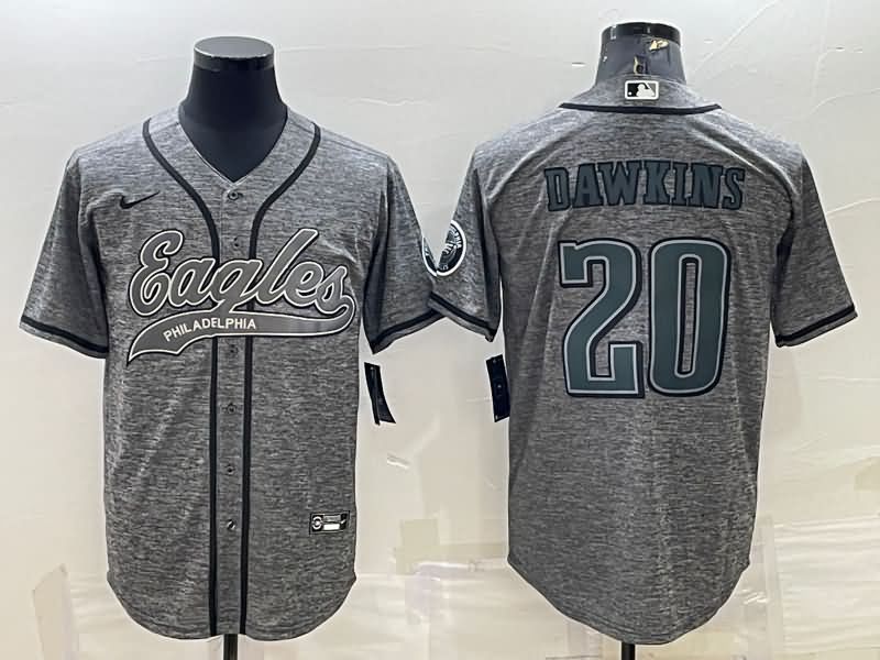 Philadelphia Eagles Grey MLB&NFL Jersey 02