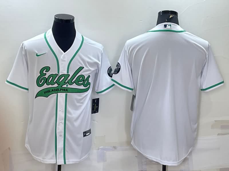 Philadelphia Eagles White MLB&NFL Jersey