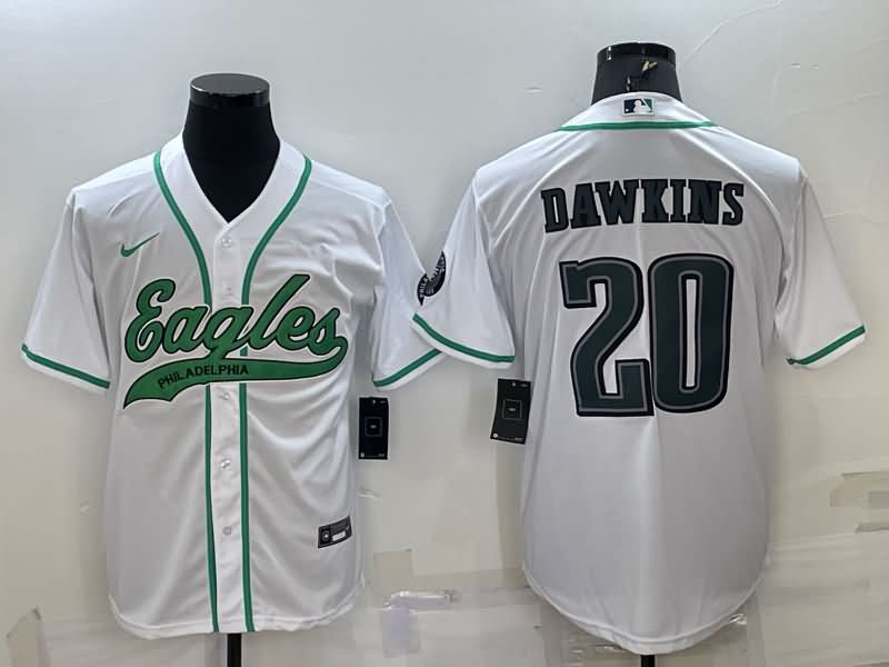 Philadelphia Eagles White MLB&NFL Jersey