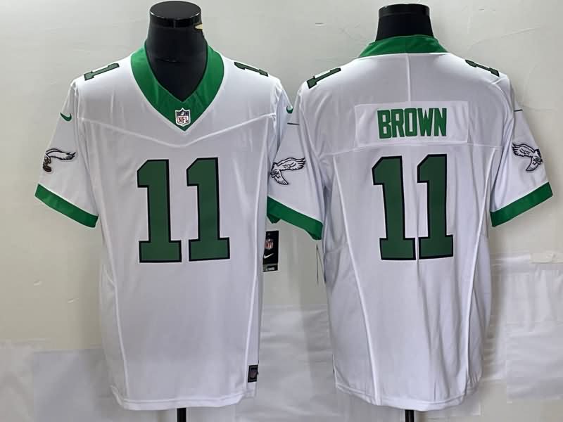 Philadelphia Eagles White Retro NFL Jersey 02