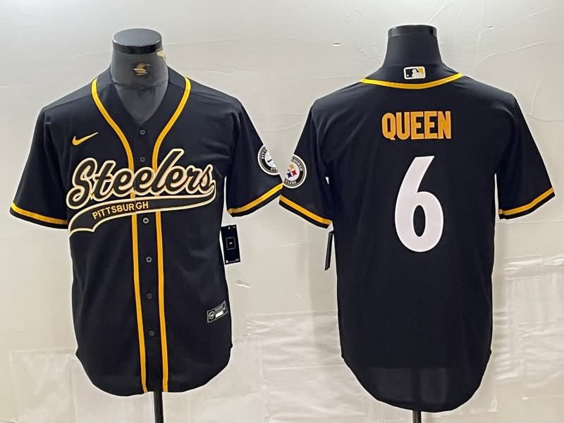 Pittsburgh Steelers Black MLB&NFL Jersey 02