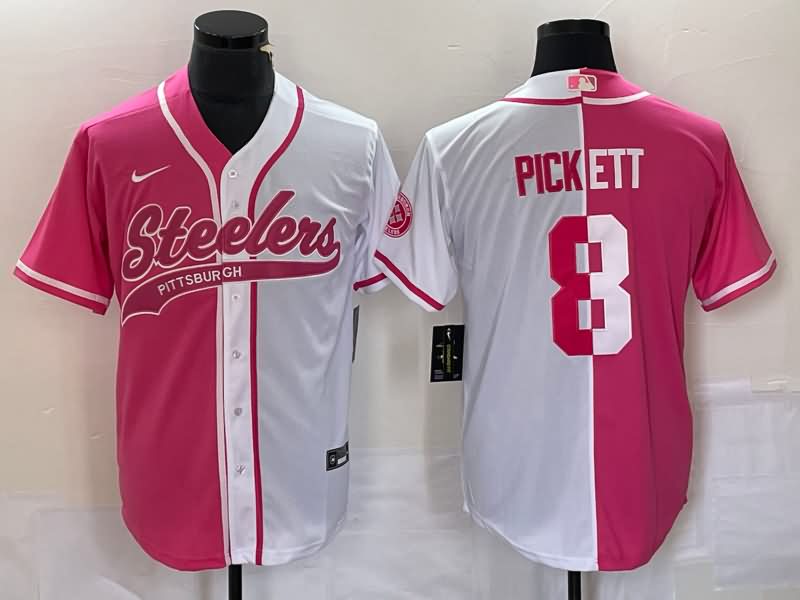 Pittsburgh Steelers Pink White MLB&NFL Jersey