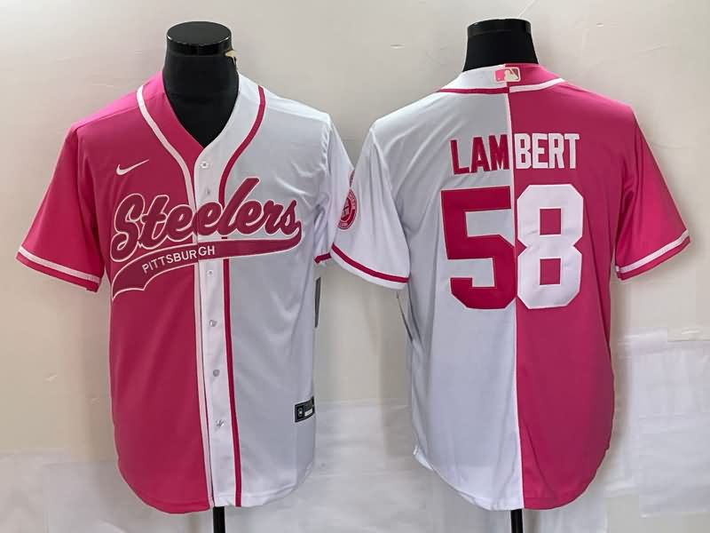 Pittsburgh Steelers Pink White MLB&NFL Jersey