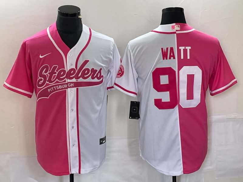 Pittsburgh Steelers Pink White MLB&NFL Jersey