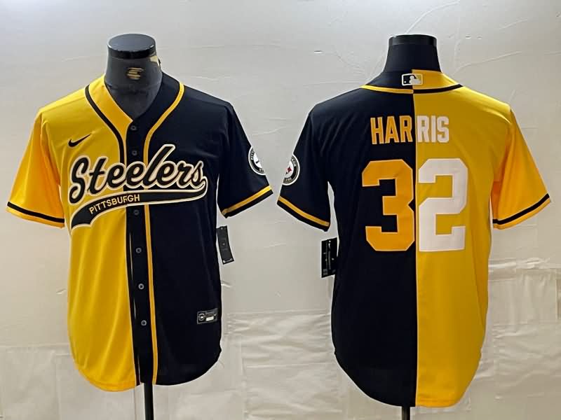 Pittsburgh Steelers Yellow Black MLB&NFL Jersey