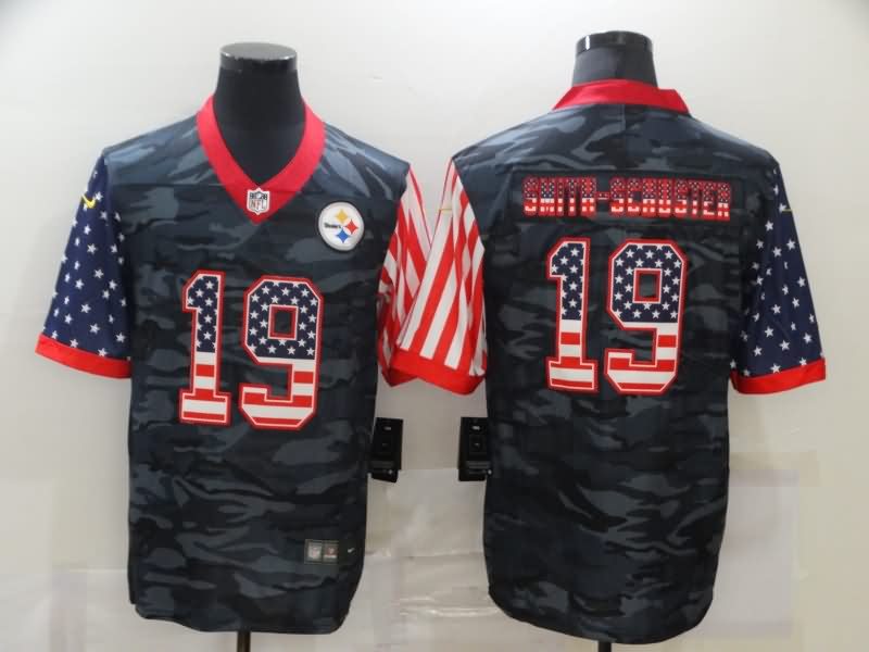 Pittsburgh Steelers Black USA Flag NFL Jersey 03