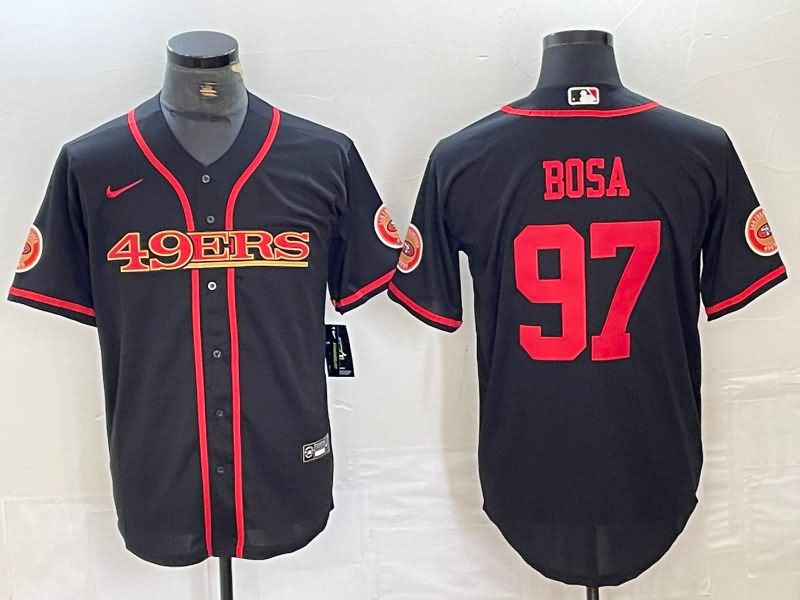 San Francisco 49ers Black MLB&NFL Jersey 04