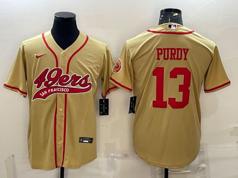 San Francisco 49ers Gold MLB&NFL Jersey