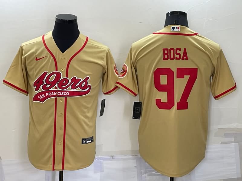 San Francisco 49ers Gold MLB&NFL Jersey