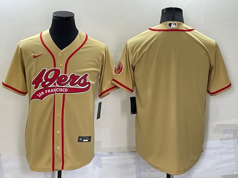 San Francisco 49ers Gold MLB&NFL Jersey 02