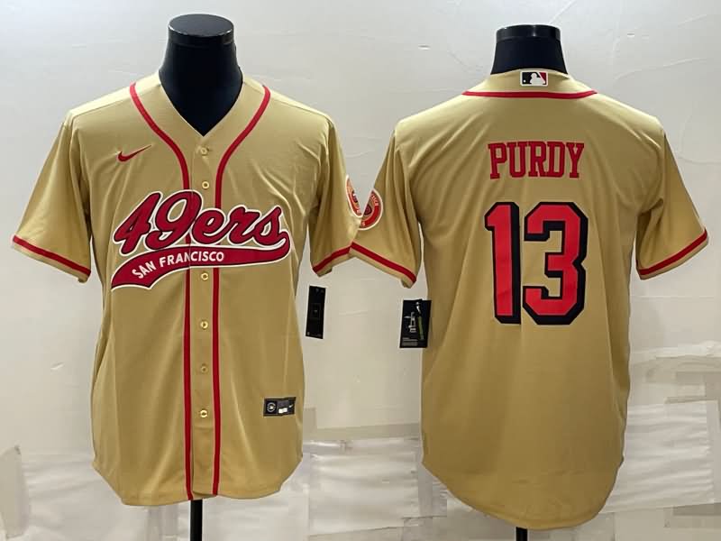 San Francisco 49ers Gold MLB&NFL Jersey 02