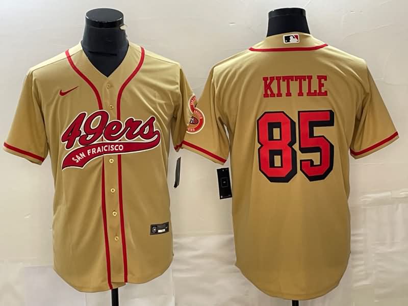 San Francisco 49ers Gold MLB&NFL Jersey 02