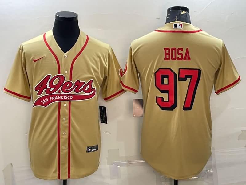 San Francisco 49ers Gold MLB&NFL Jersey 02