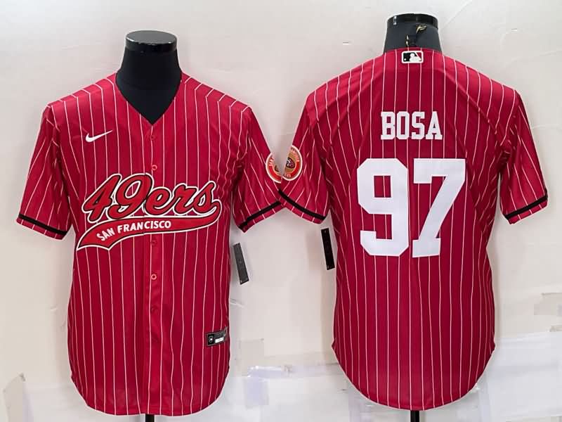 San Francisco 49ers Red MLB&NFL Jersey 02