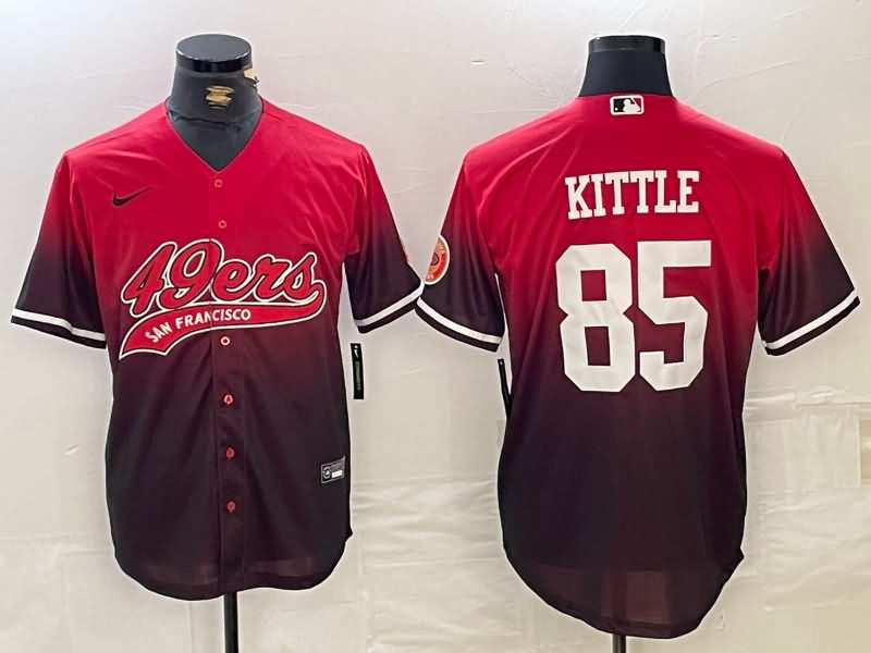 San Francisco 49ers Red MLB&NFL Jersey 05