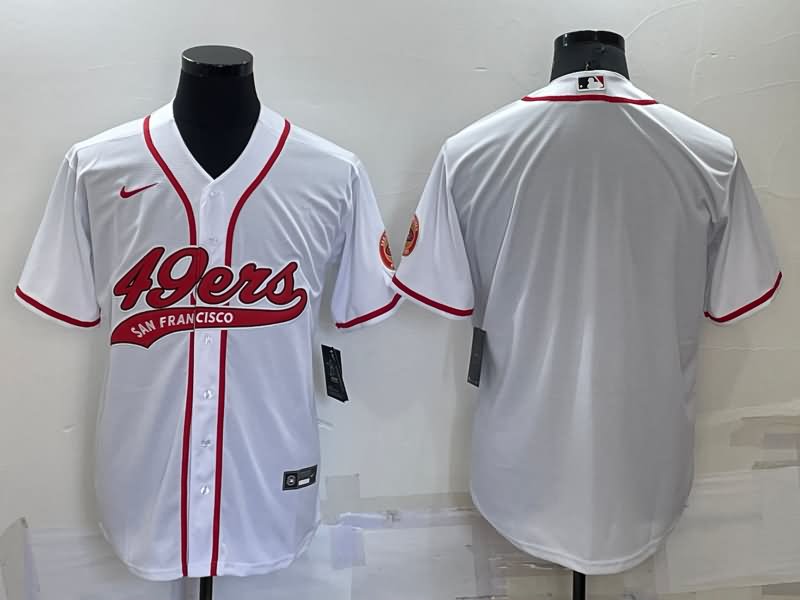 San Francisco 49ers White MLB&NFL Jersey