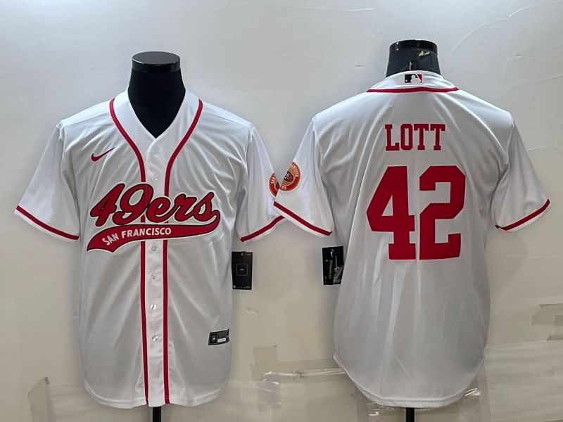 San Francisco 49ers White MLB&NFL Jersey