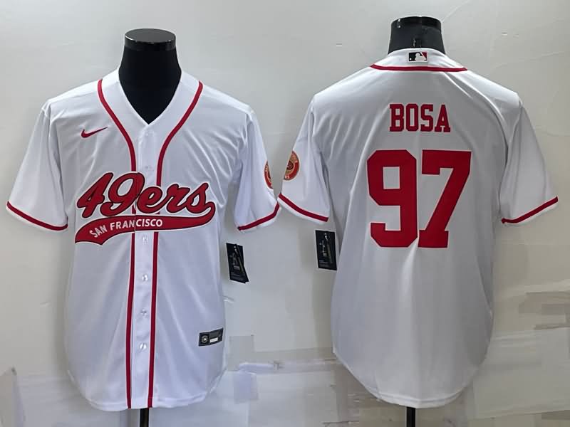 San Francisco 49ers White MLB&NFL Jersey