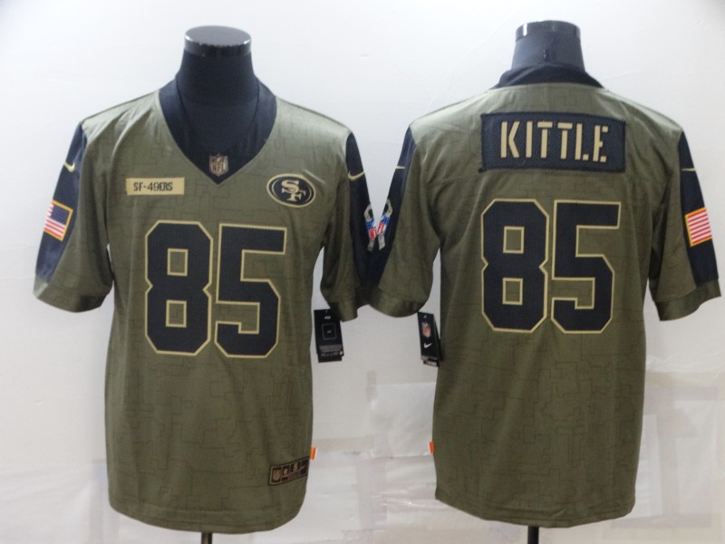 San Francisco 49ers Olive Salute To Service NFL Jersey