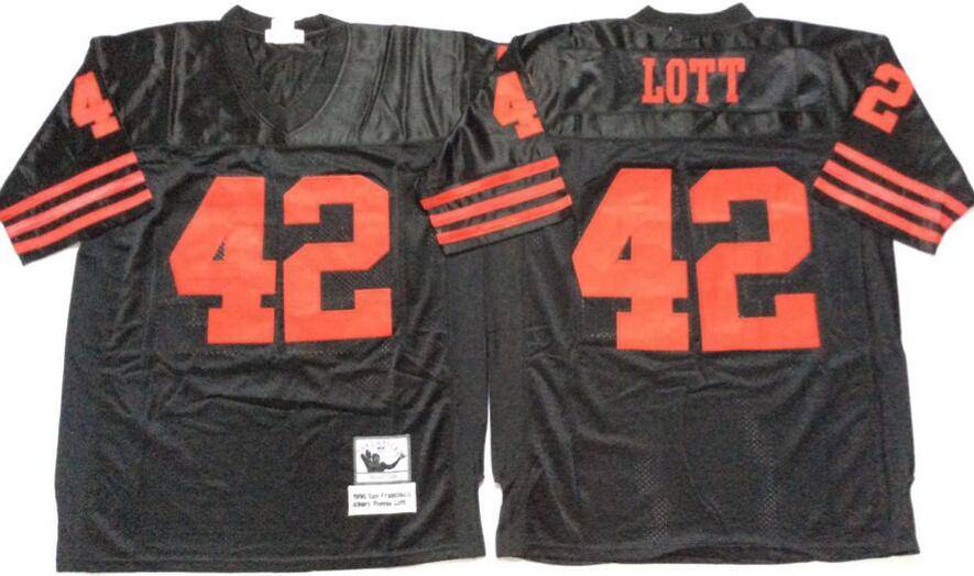 San Francisco 49ers Black Retro NFL Jersey