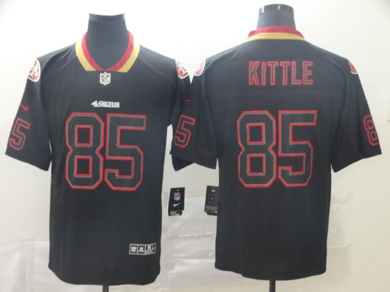 San Francisco 49ers Black Retro NFL Jersey 02