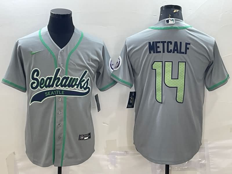 Seattle Seahawks Grey MLB&NFL Jersey