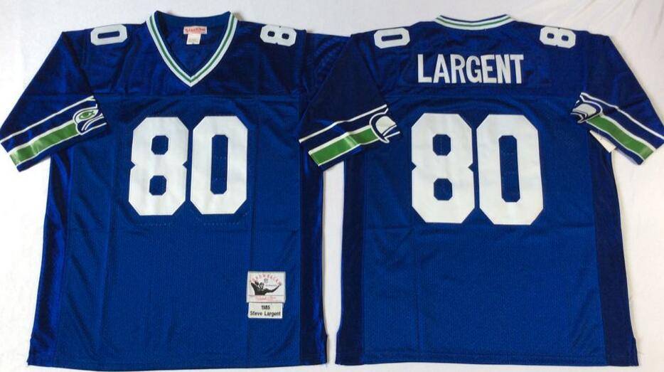 Seattle Seahawks Blue Retro NFL Jersey