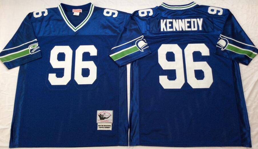 Seattle Seahawks Blue Retro NFL Jersey