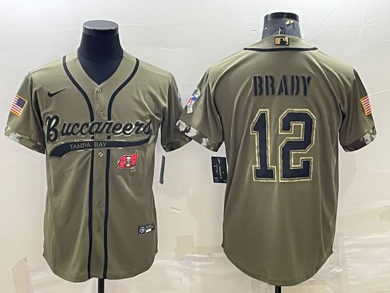 Tampa Bay Buccaneers Olive Salute To Service MLB&NFL Jersey