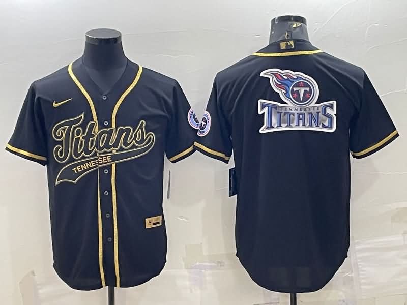 Tennessee Titans Black Gold MLB&NFL Jersey