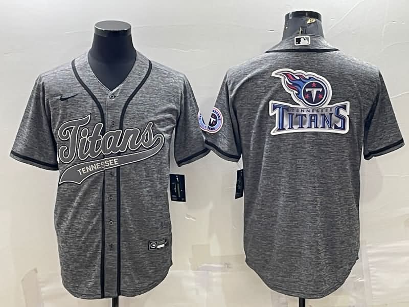 Tennessee Titans Grey MLB&NFL Jersey