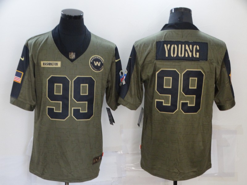 Washington Football Team Olive Salute To Service NFL Jersey