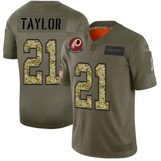 Washington Football Team Olive Salute To Service NFL Jersey 04