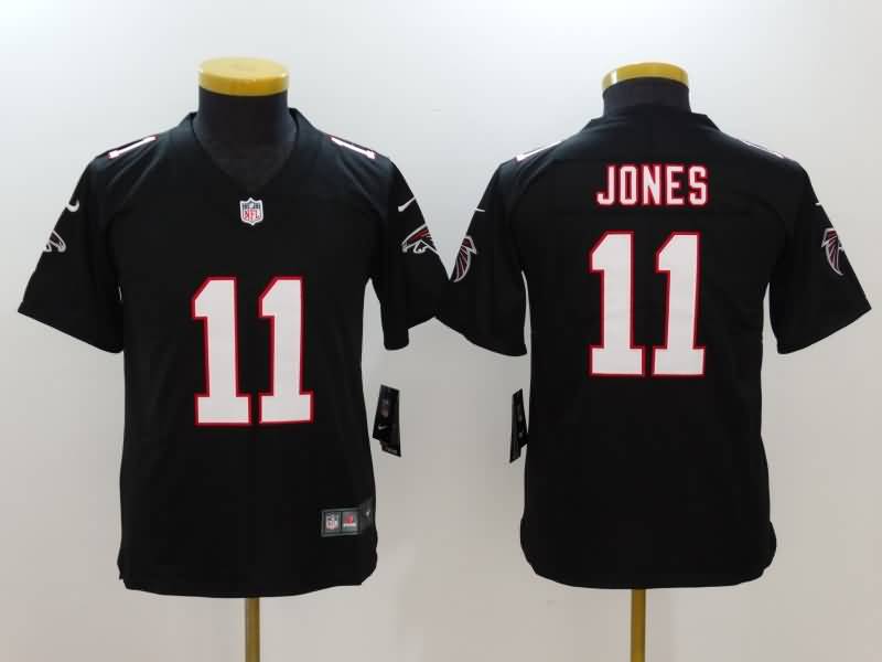 Kids Atlanta Falcons JONES #11 Black NFL Jersey