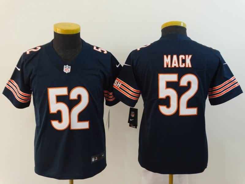 Kids Chicago Bears MACK #52 Dark Blue NFL Jersey